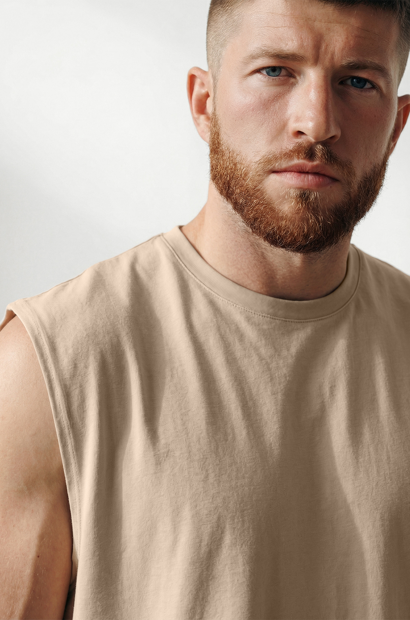 Мужская футболка оверсайз без рукавов Happyfox