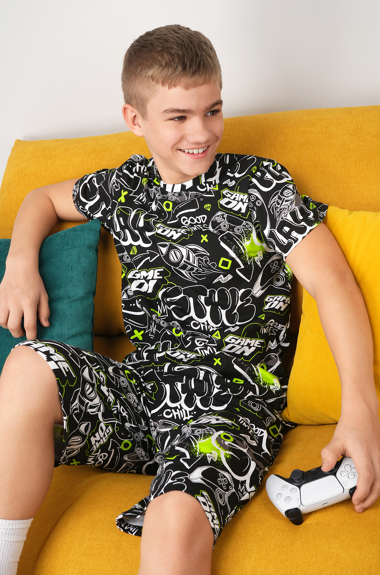 Хлопковый костюм для мальчика Happyfox