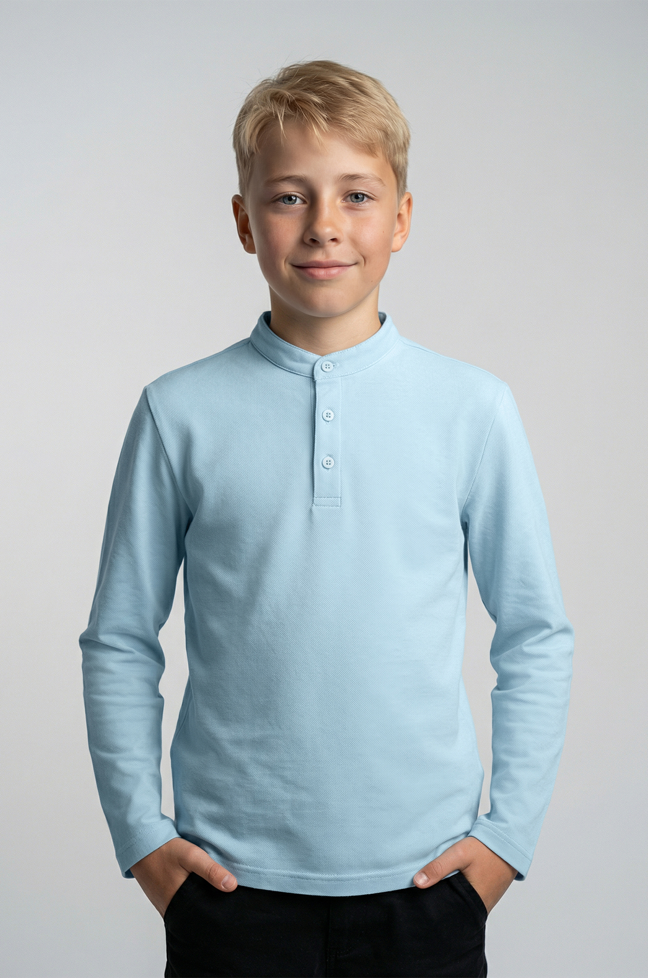 Рубашка-поло с длинным рукавом для мальчика Happyfox