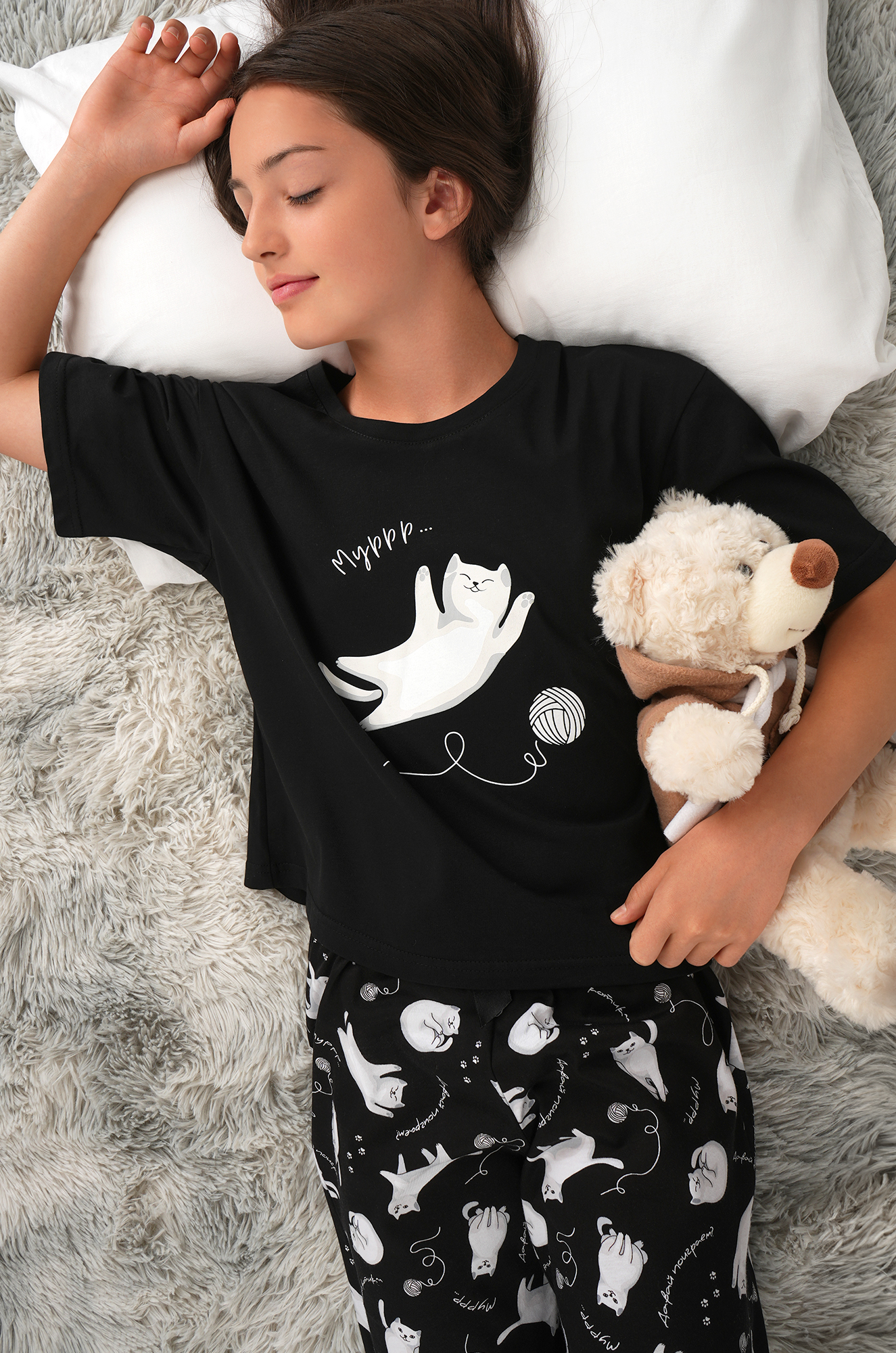 Хлопковая пижама для девочки Happyfox