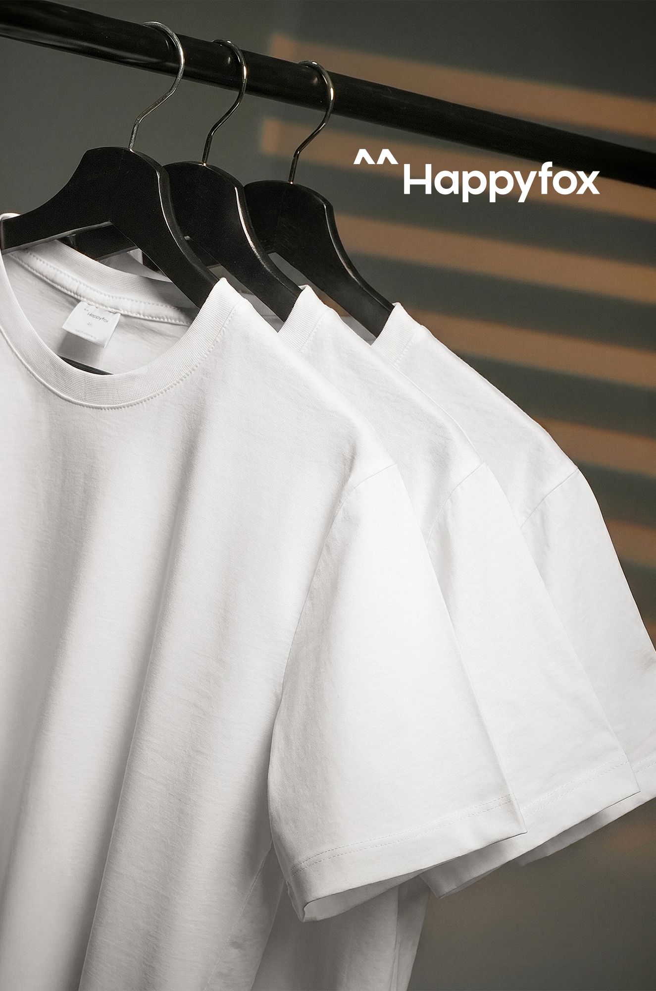 Мужская базовая футболка из хлопка 3 шт. Happyfox