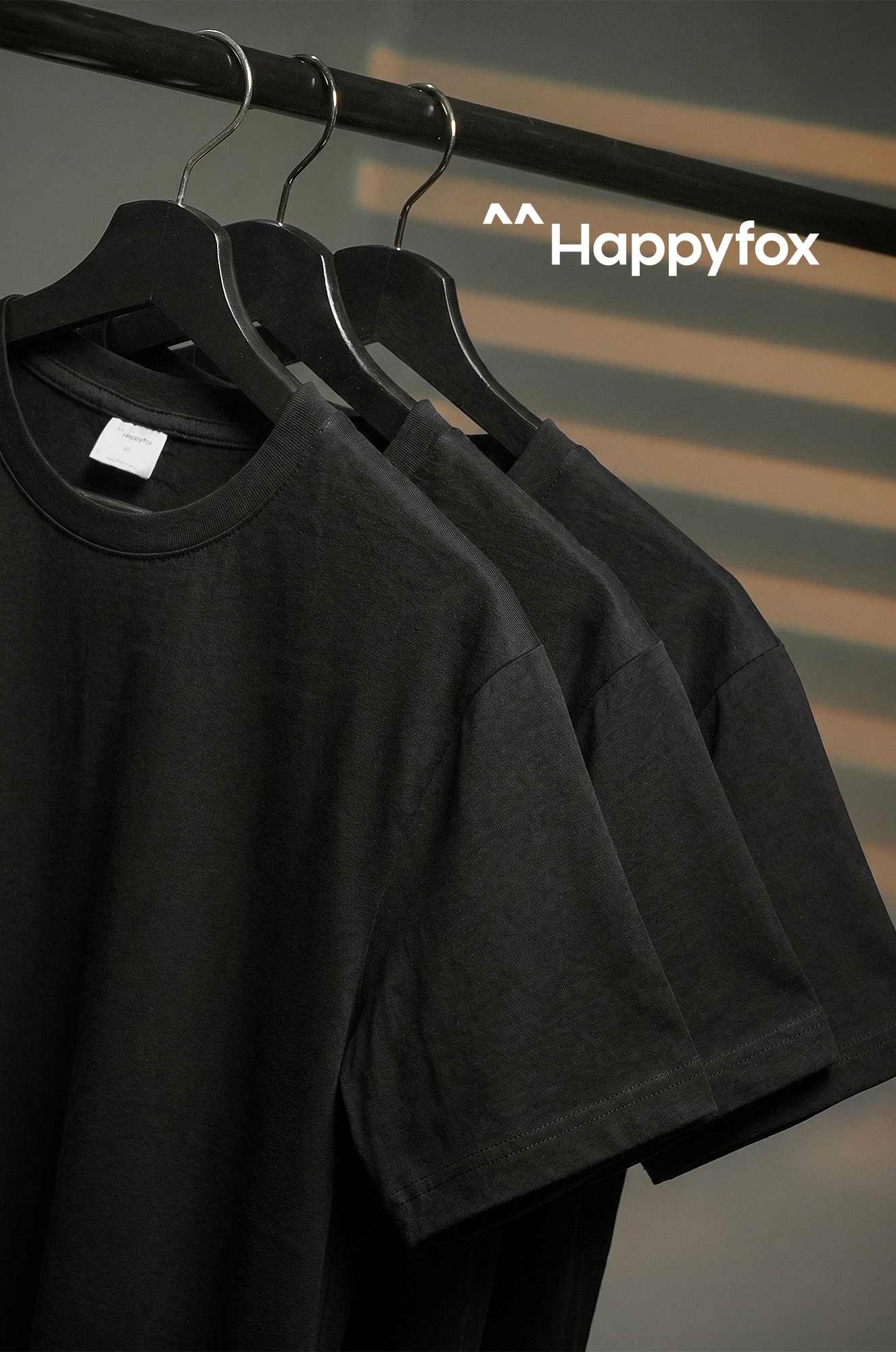 Мужская базовая футболка из хлопка 3 шт. Happyfox