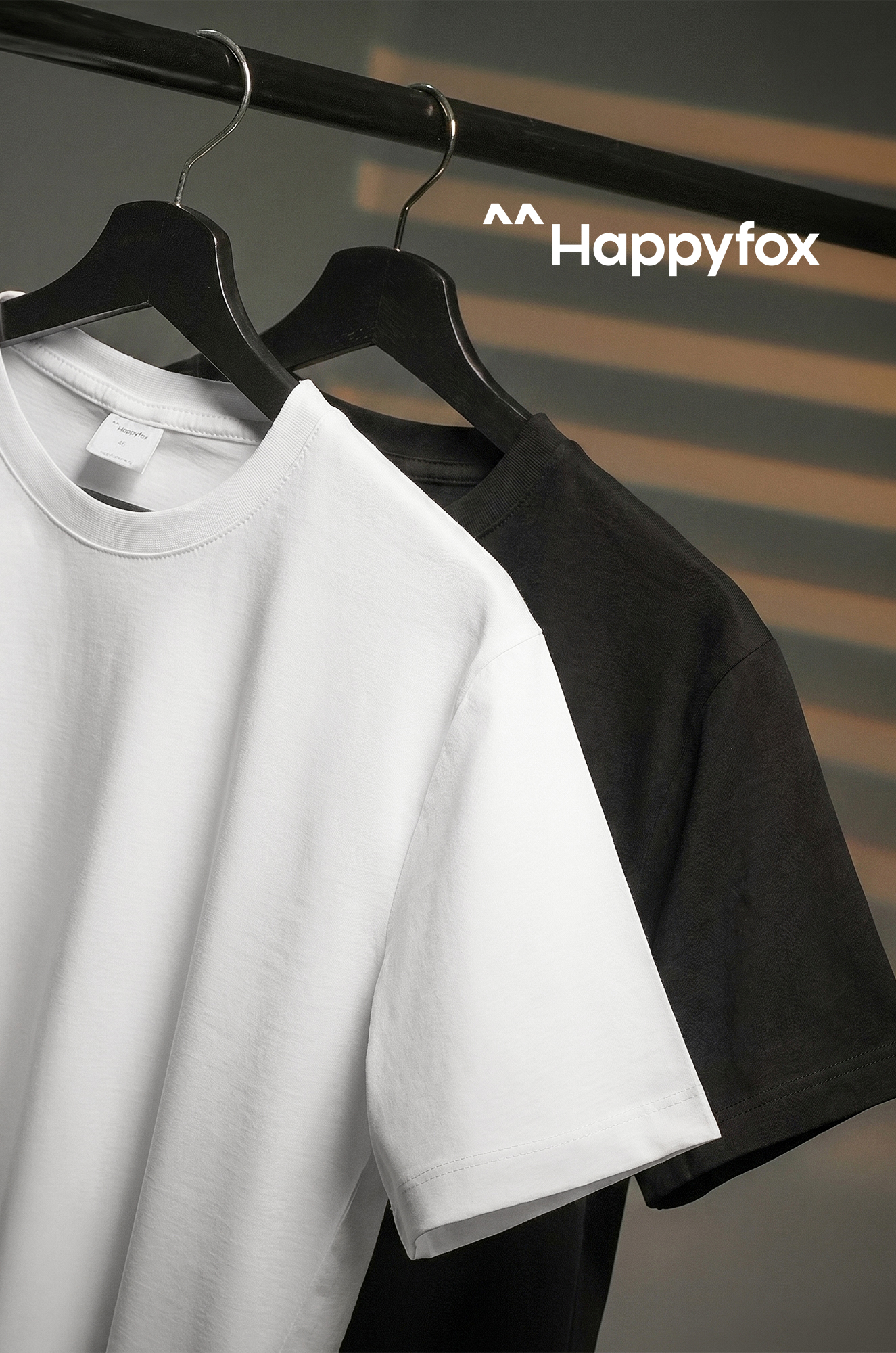 Мужская базовая футболка из хлопка 2 шт. Happyfox