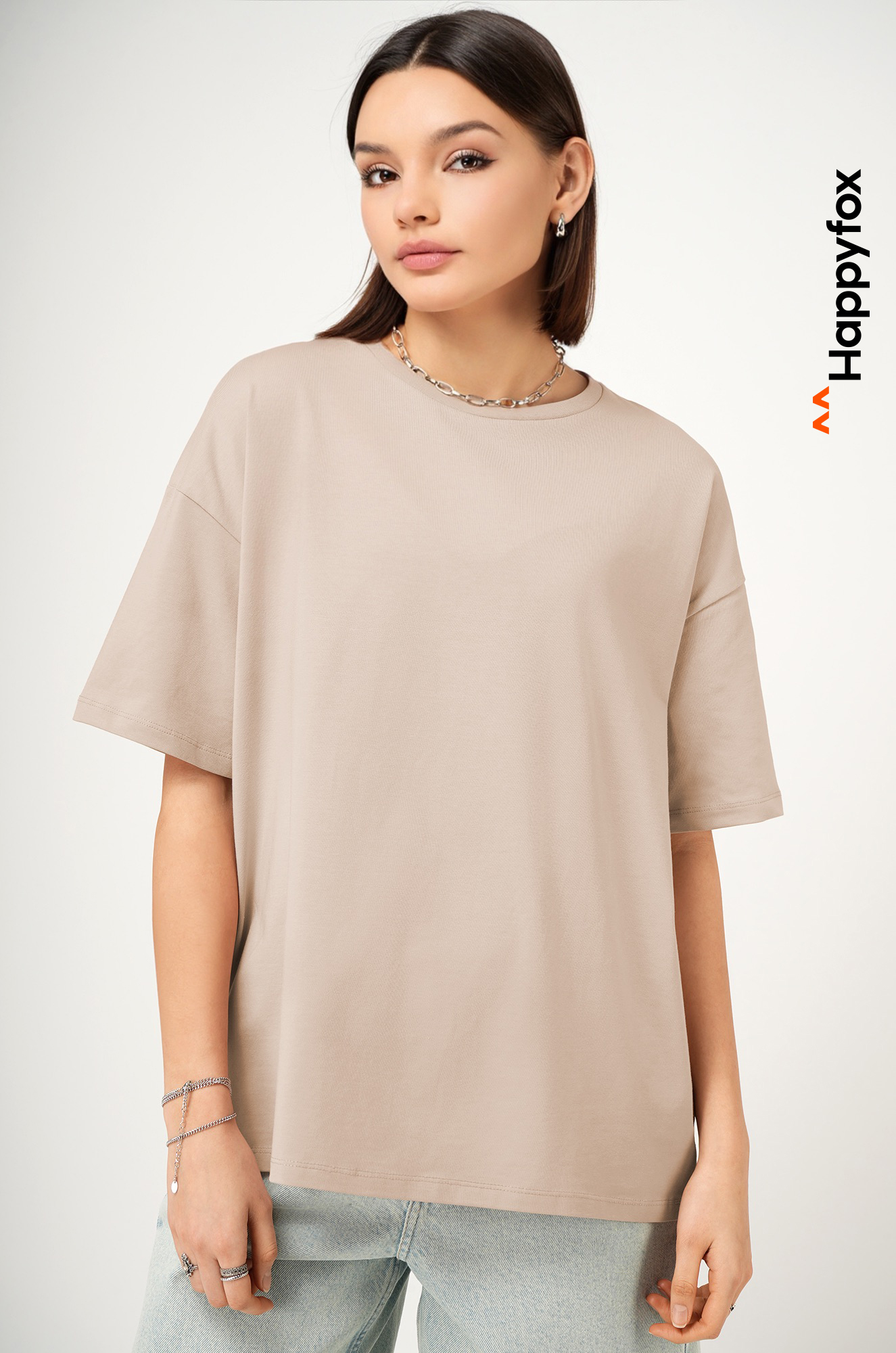 Женская футболка оверсайз Happyfox