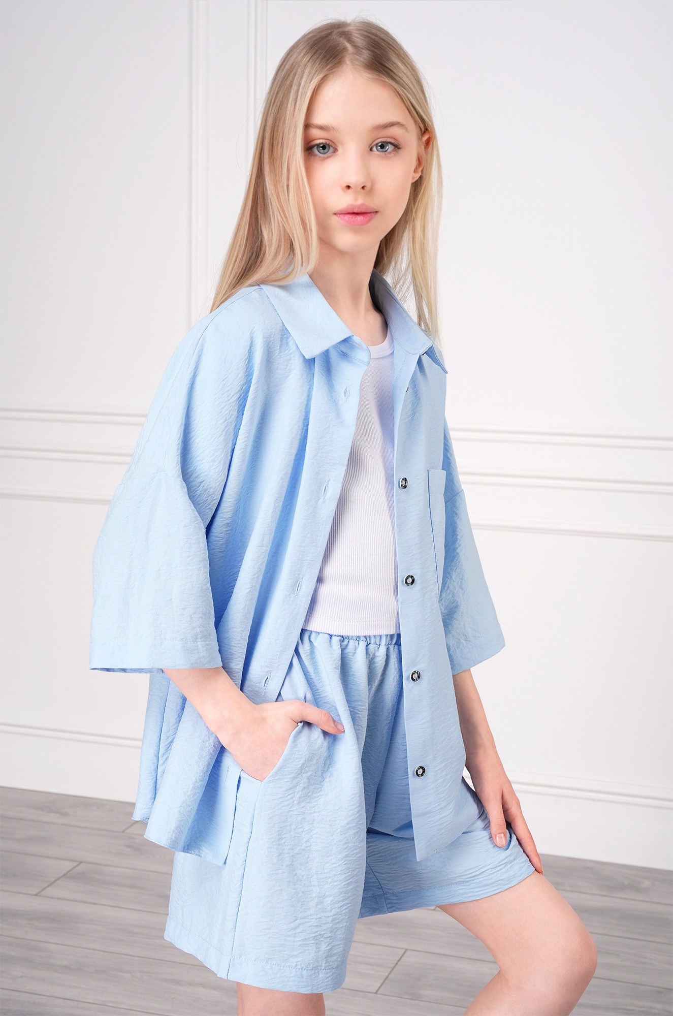 Летний костюм для девочки с шортами Happyfox