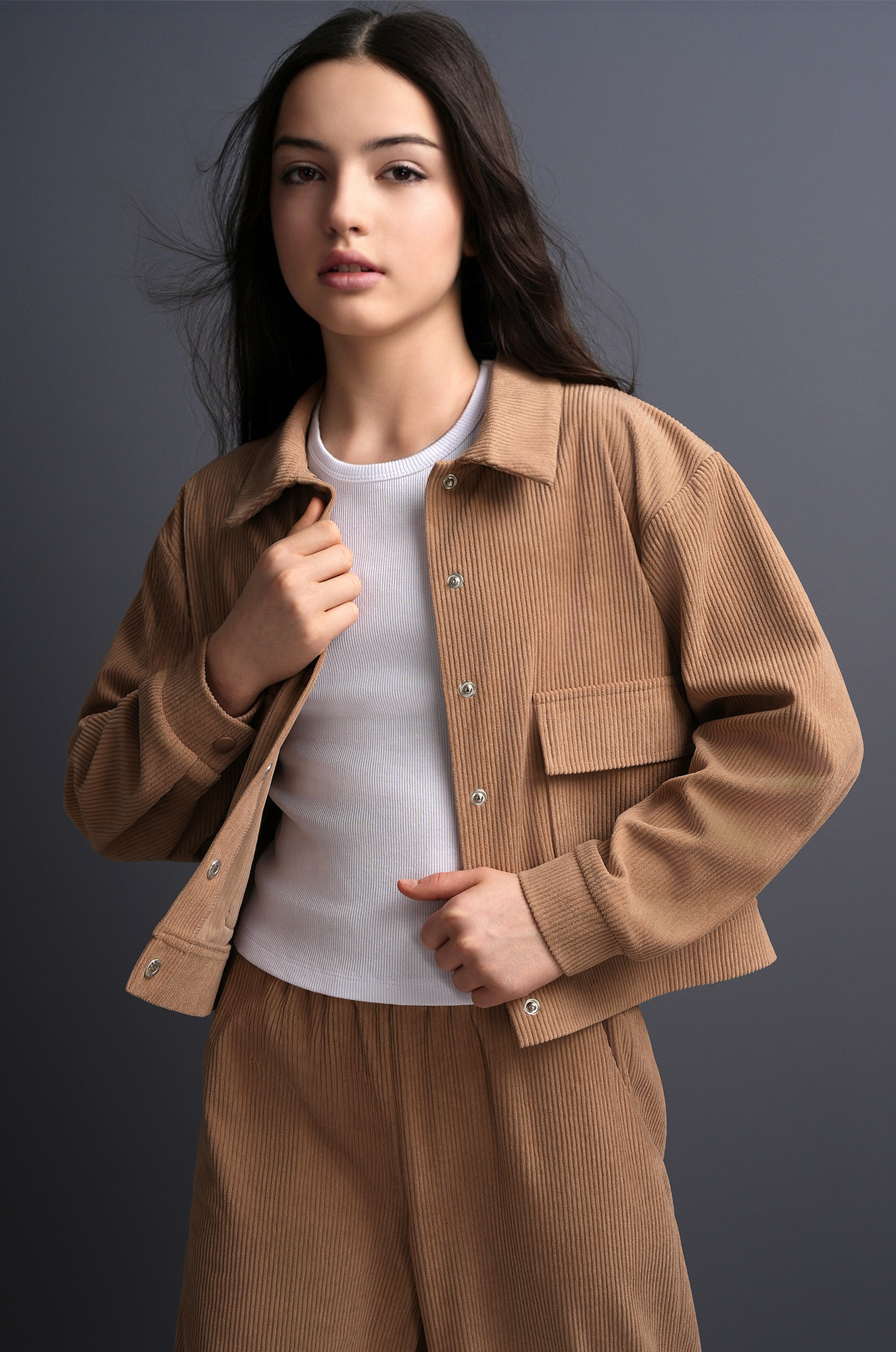 Вельветовый костюм для девочки Happyfox