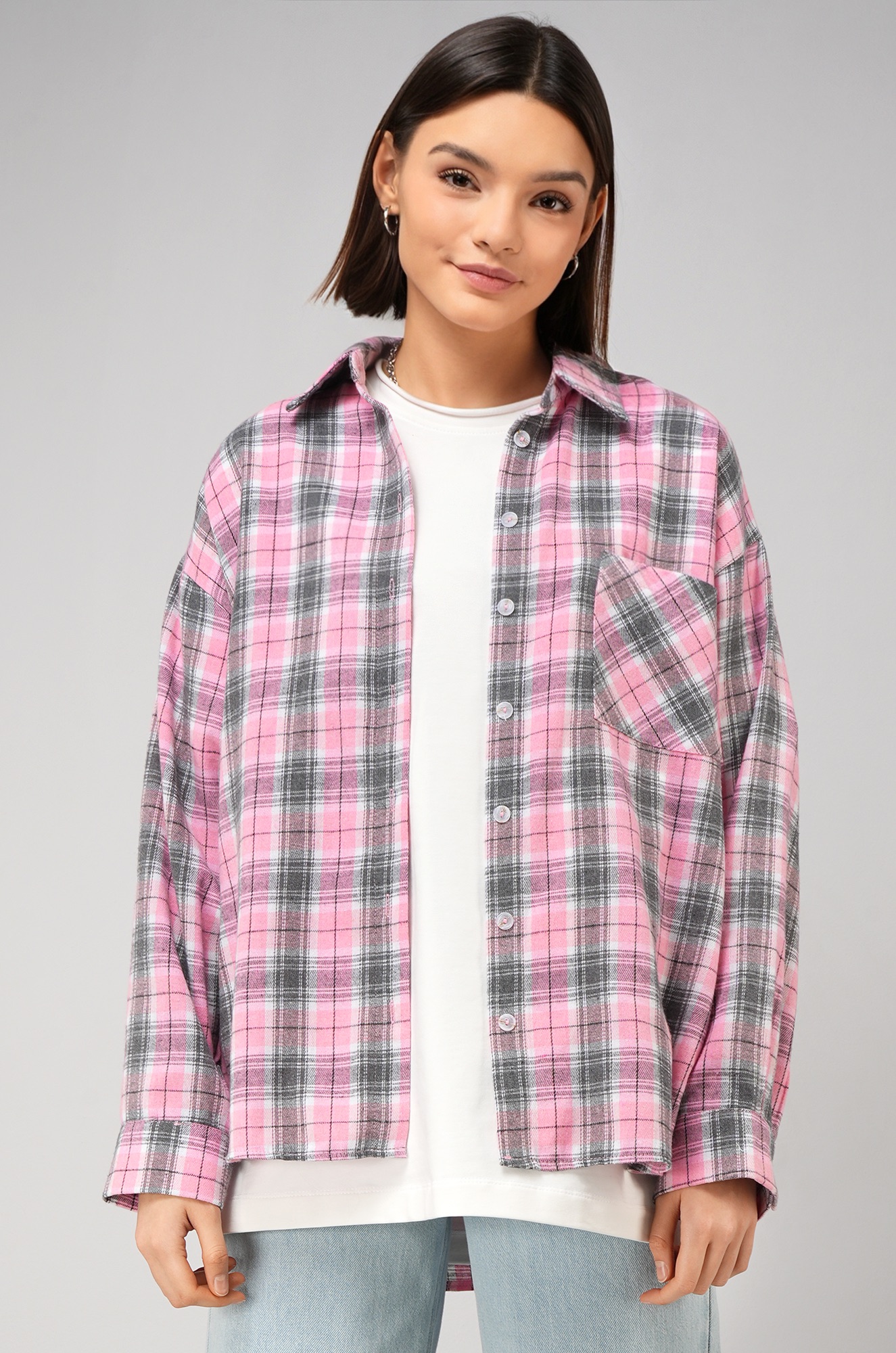 Рубашка женская в клетку Happyfox