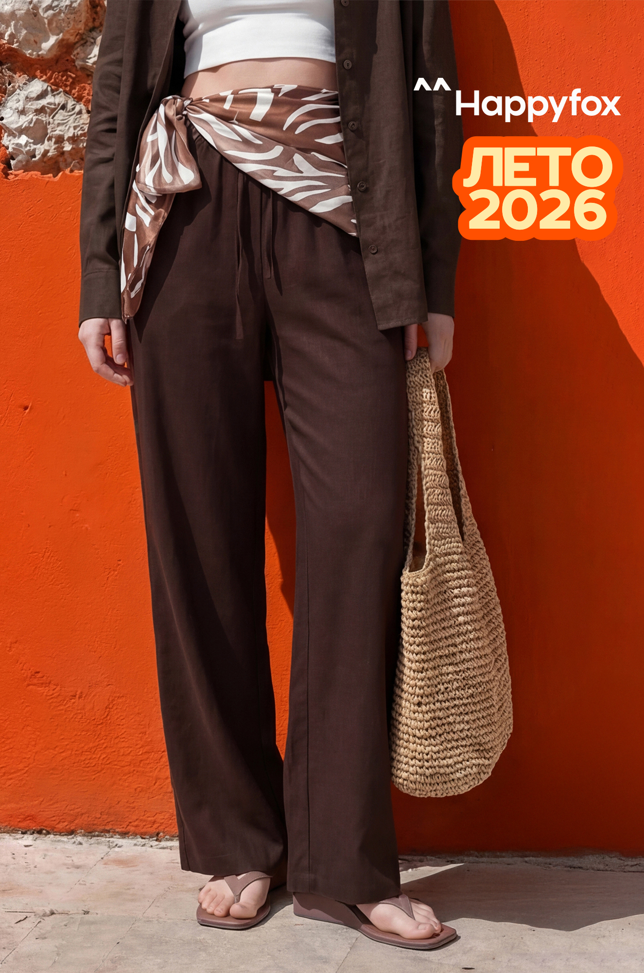 Женские льняные брюки Happyfox